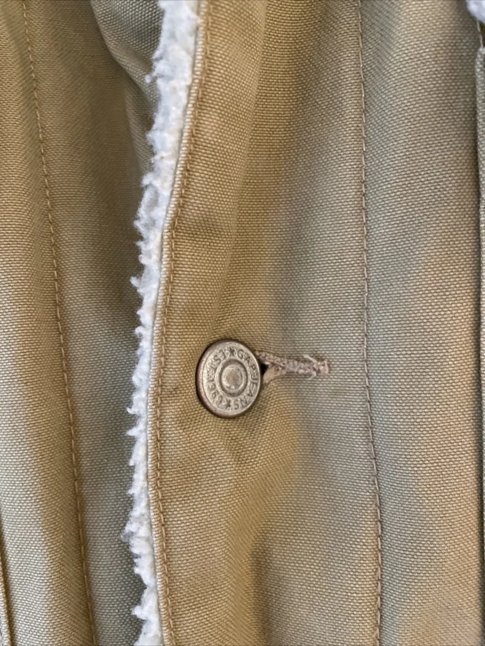 Vintage 2000s Gap Men’s Large Bomber Jacket Full Zip Khaki Tan
